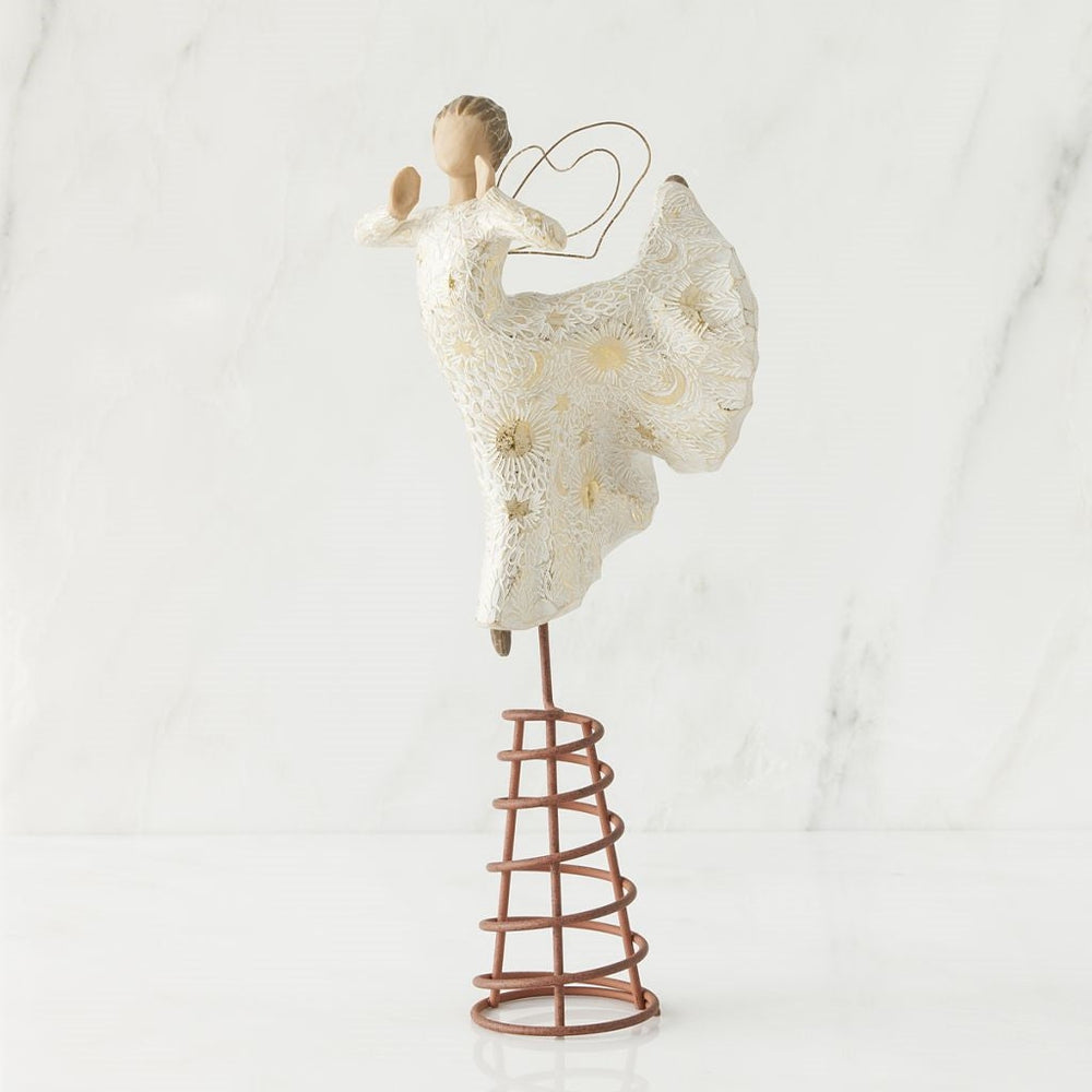 Song of Joy Tree Topper – Angel Christmas Ornament detail view for meaningful Christmas keepsake display