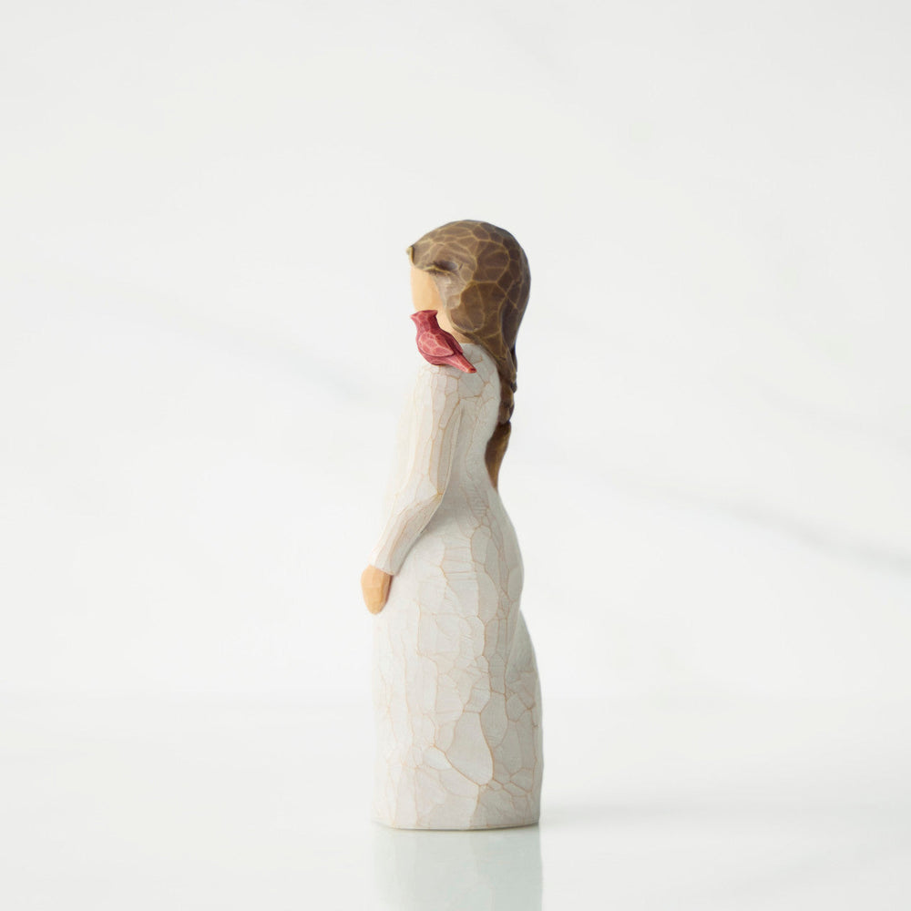 Messenger with Cardinal figurine as a comfort and remembrance gift